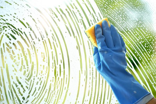 Professional hard floor cleaning in a W14 home hallway