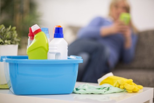Local move in cleaning service preparing a W14 office or studio space