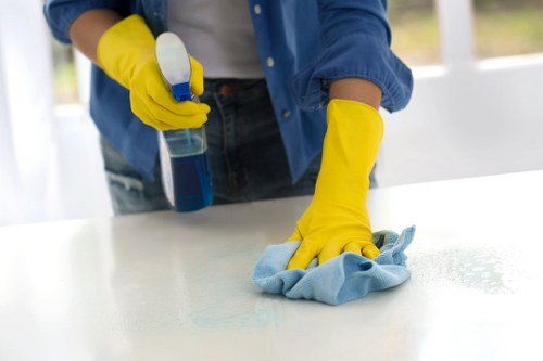 Cleaner preparing a kitchen in a W14 home